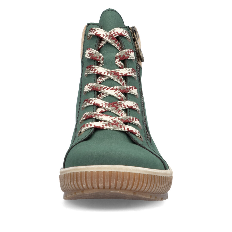 stivali con cerniera verde da donna rieker n0709-54