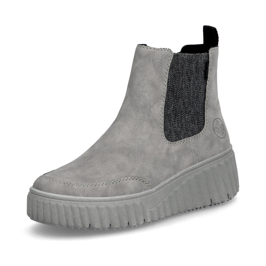 stivali grigi con cerniera da donna rieker n2553-40