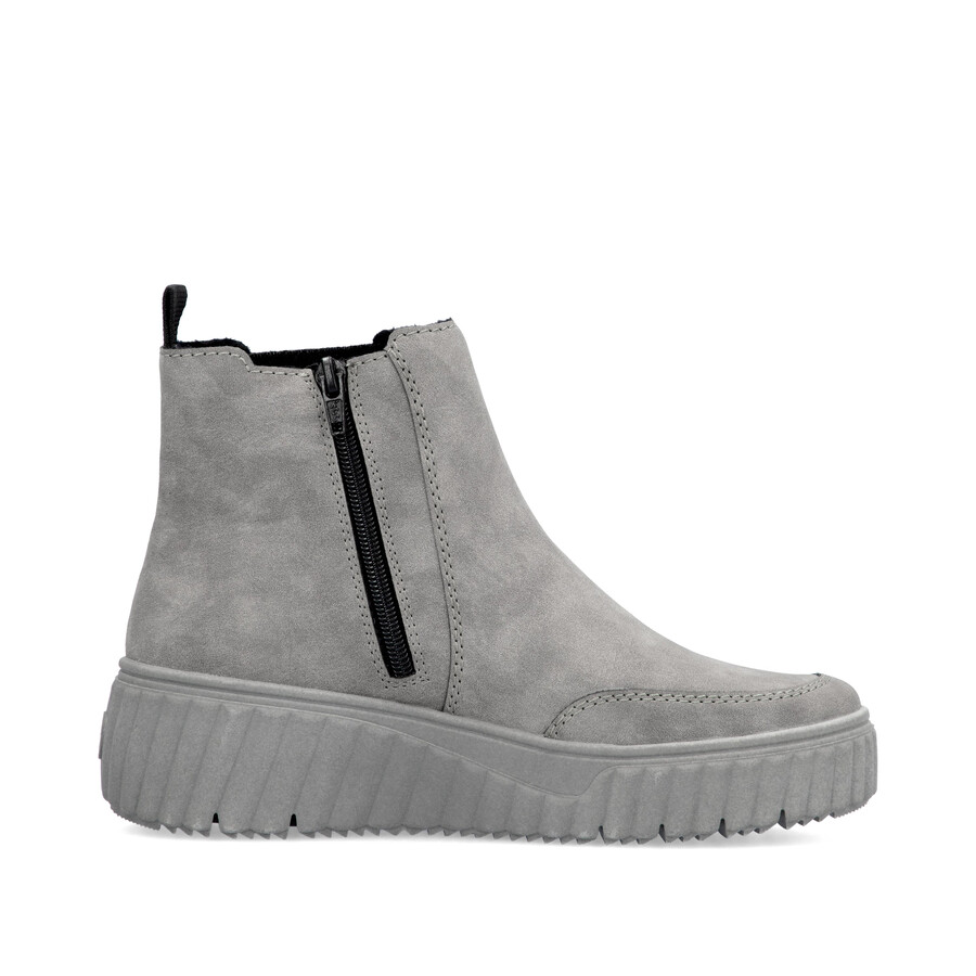 stivali grigi con cerniera da donna rieker n2553-40