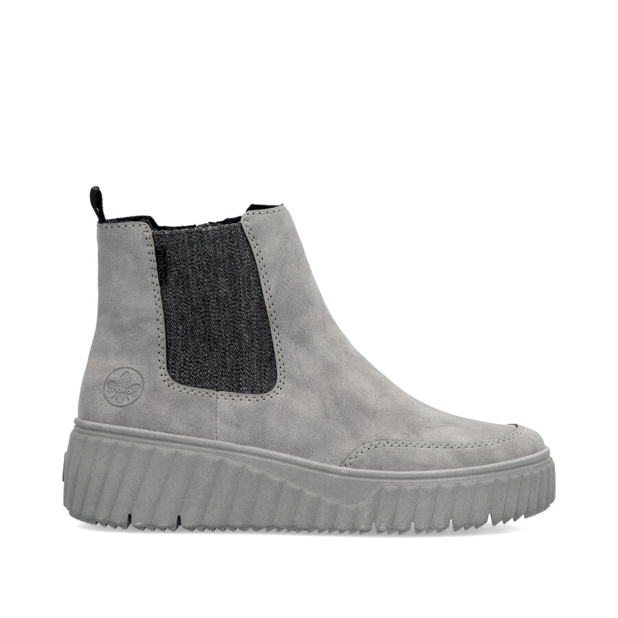 stivali grigi con cerniera da donna rieker n2553-40