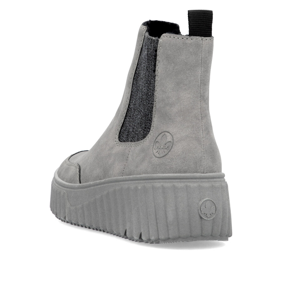 stivali grigi con cerniera da donna rieker n2553-40