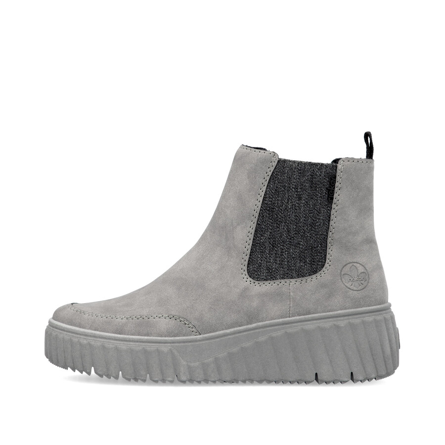 stivali grigi con cerniera da donna rieker n2553-40