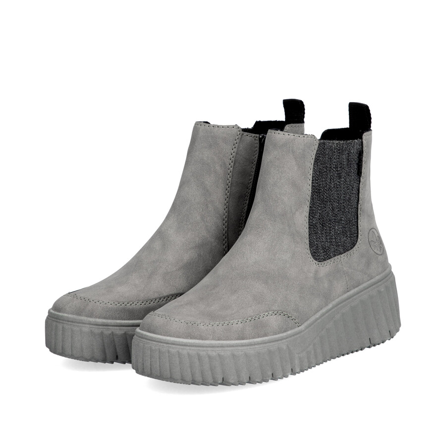stivali grigi con cerniera da donna rieker n2553-40