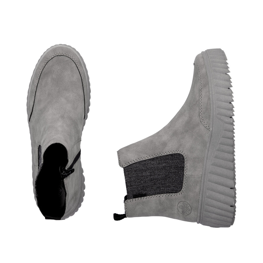 stivali grigi con cerniera da donna rieker n2553-40