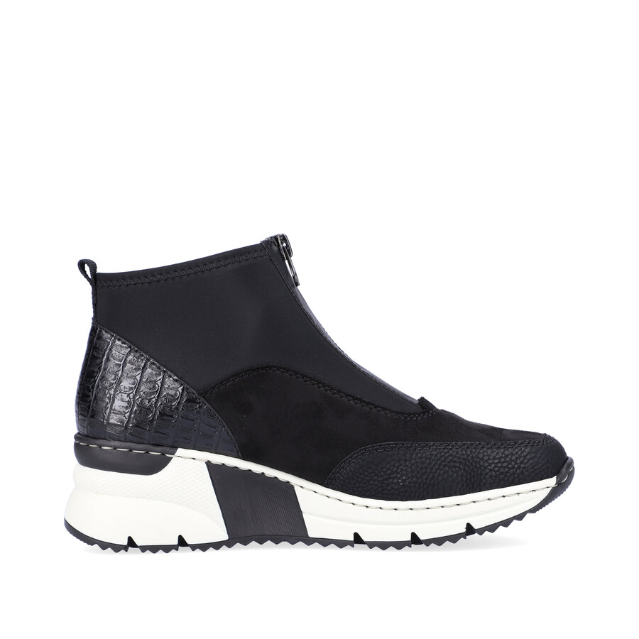 stivali neri con cerniera per donna rieker n6352-00