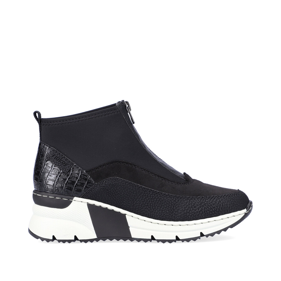 stivali neri con cerniera per donna rieker n6352-00