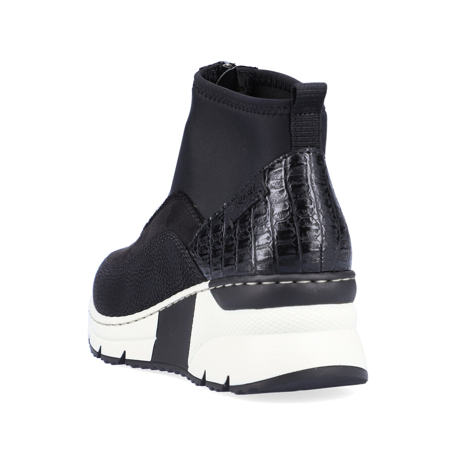 stivali neri con cerniera per donna rieker n6352-00