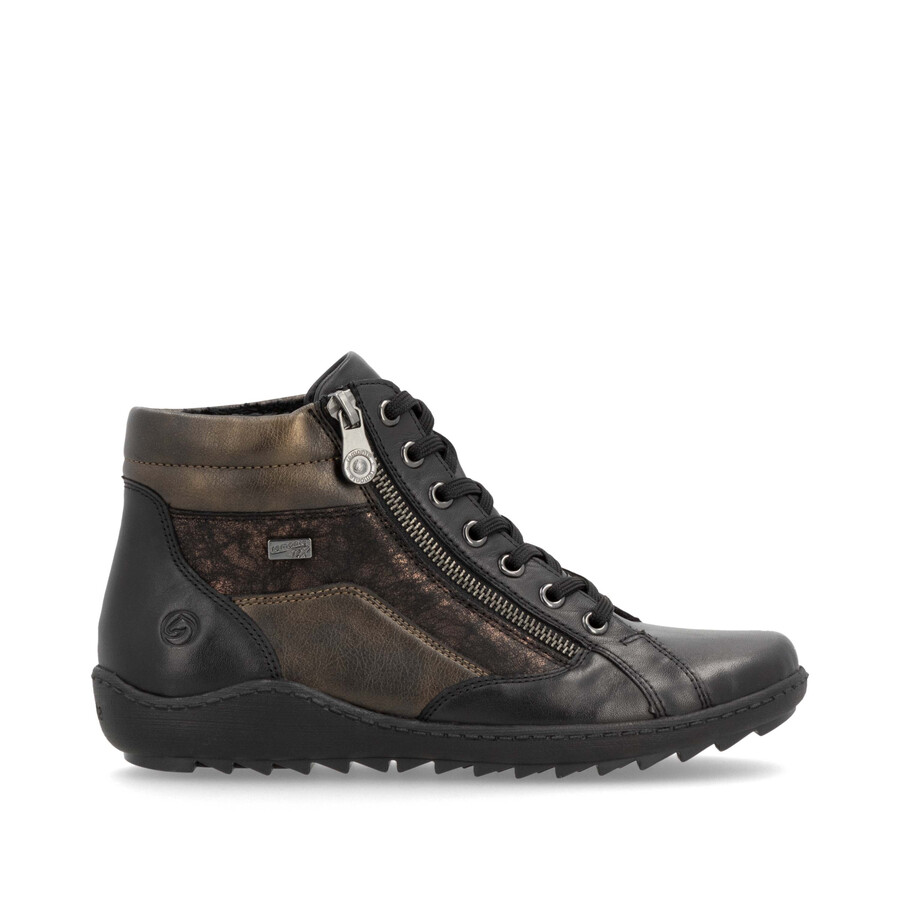 stivali neri con cerniera per donna remonte r1458-03