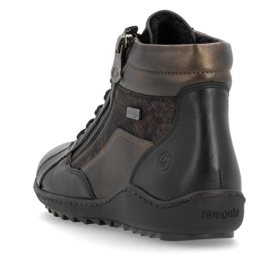 stivali neri con cerniera per donna remonte r1458-03