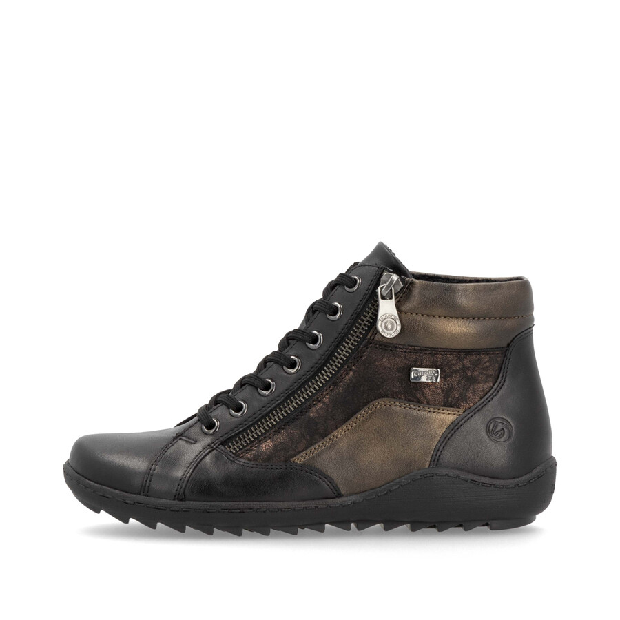 stivali neri con cerniera per donna remonte r1458-03