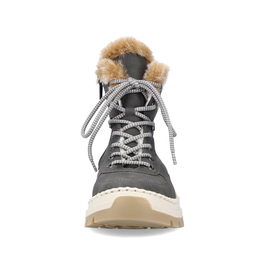 stivali grigi con cerniera per donna rieker x9335-45