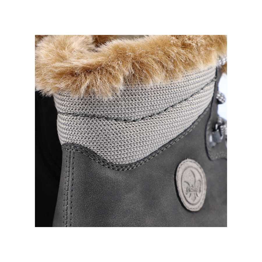 stivali grigi con cerniera per donna rieker x9335-45