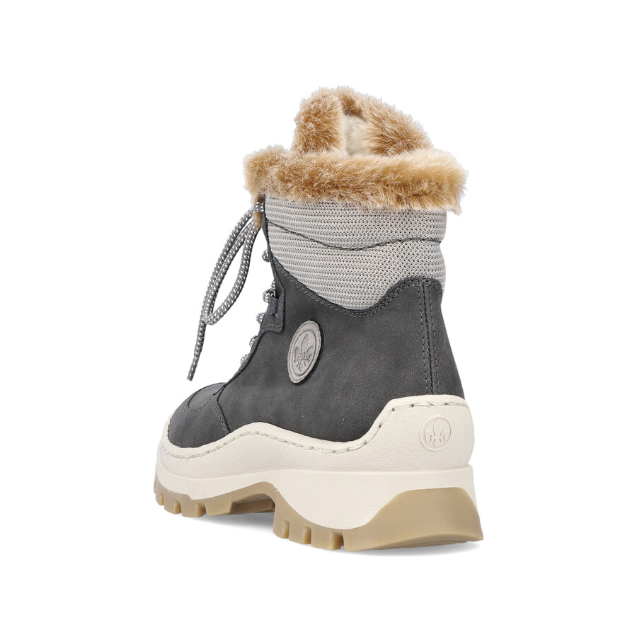 stivali grigi con cerniera per donna rieker x9335-45