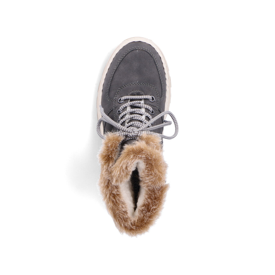 stivali grigi con cerniera per donna rieker x9335-45