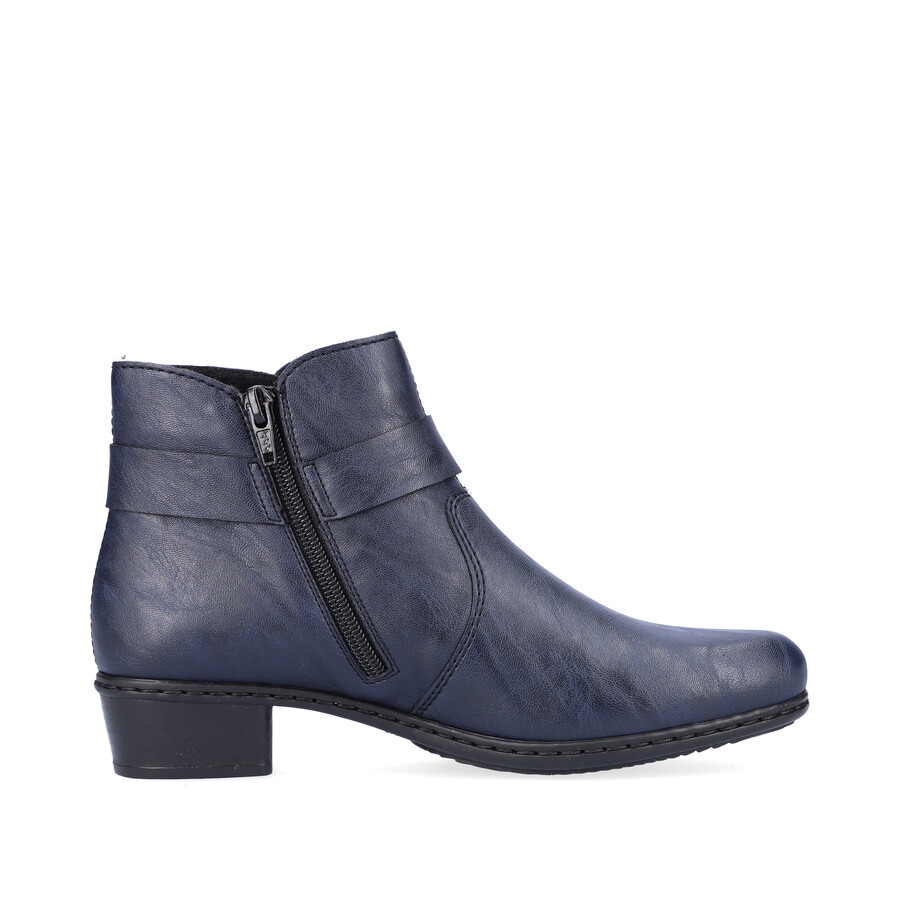 stivali con cerniera blu da donna rieker y0775-14