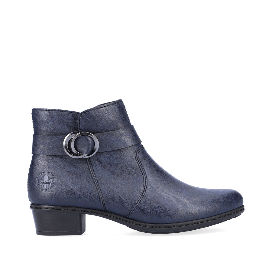 stivali con cerniera blu da donna rieker y0775-14