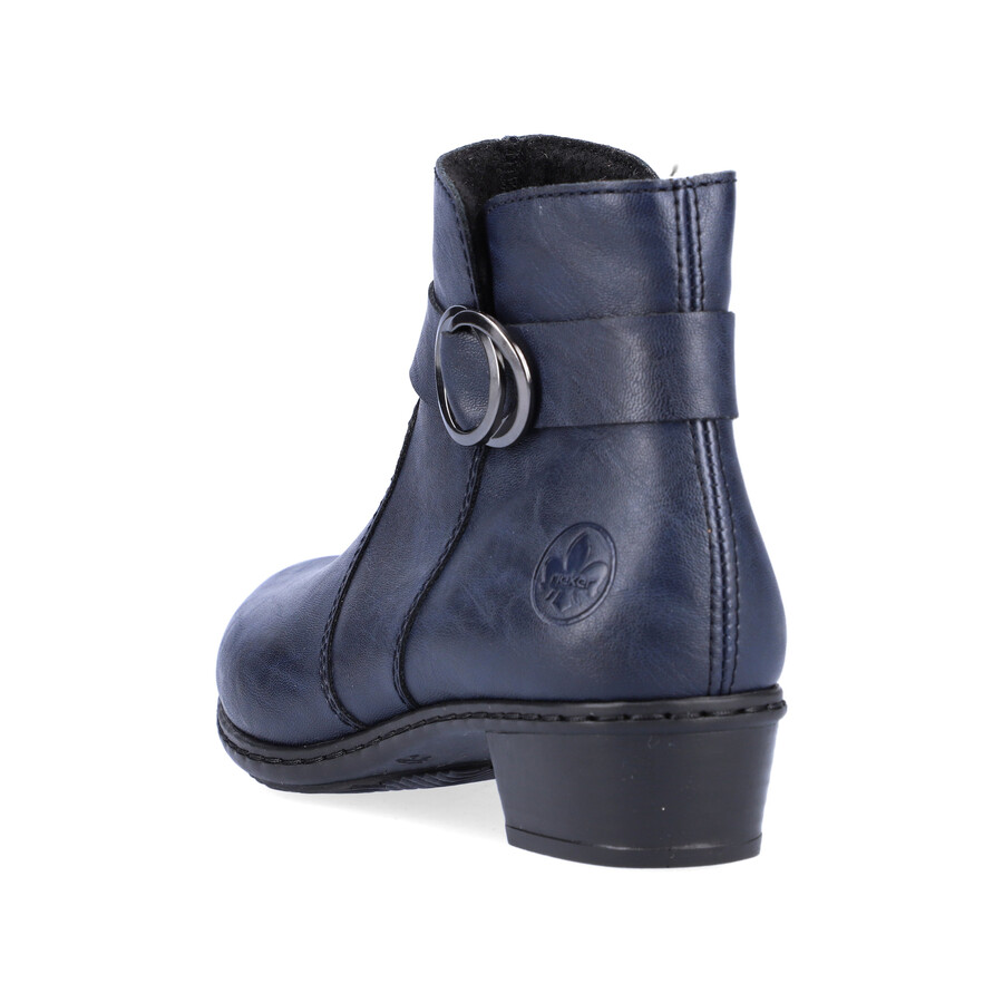 stivali con cerniera blu da donna rieker y0775-14