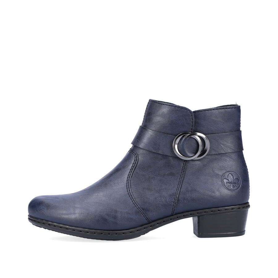 stivali con cerniera blu da donna rieker y0775-14