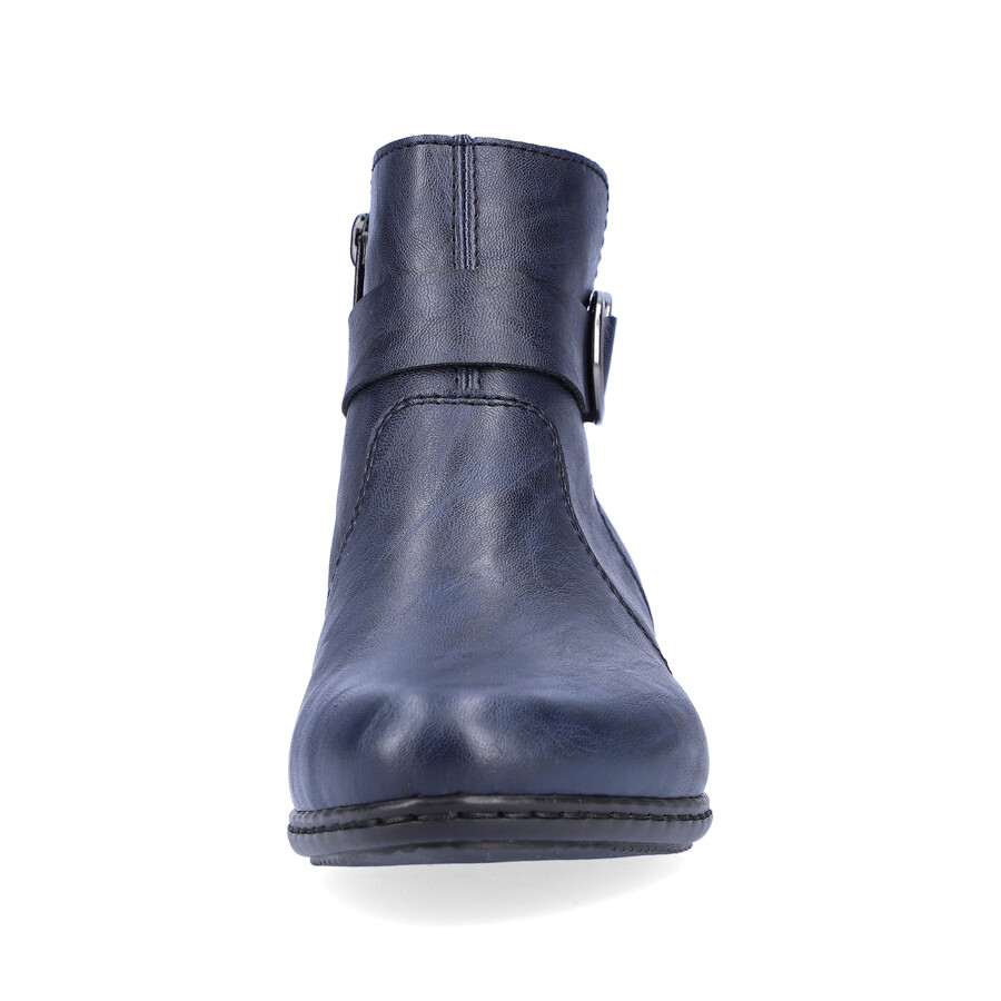 stivali con cerniera blu da donna rieker y0775-14