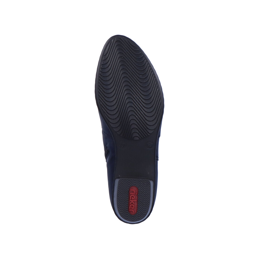 stivali con cerniera blu da donna rieker y0775-14