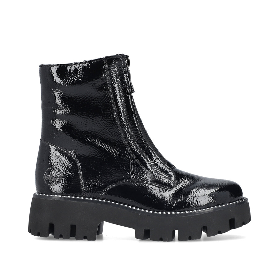 stivali neri con cerniera per donna rieker y3351-00
