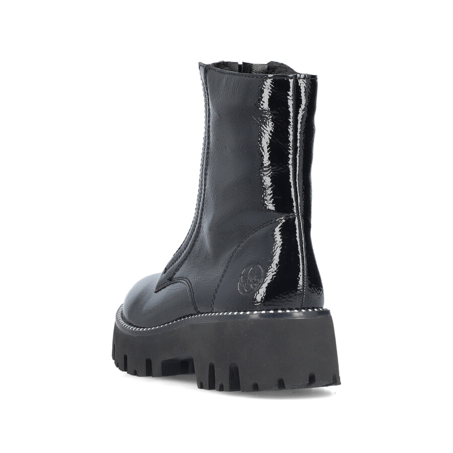 stivali neri con cerniera per donna rieker y3351-00