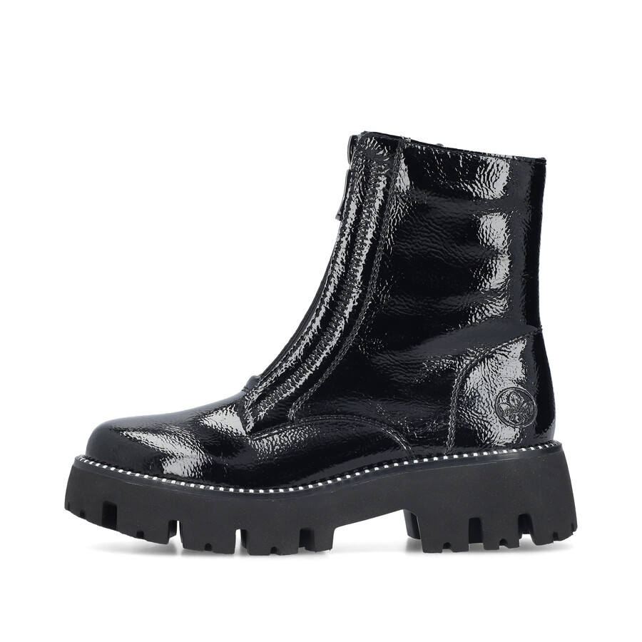 stivali neri con cerniera per donna rieker y3351-00