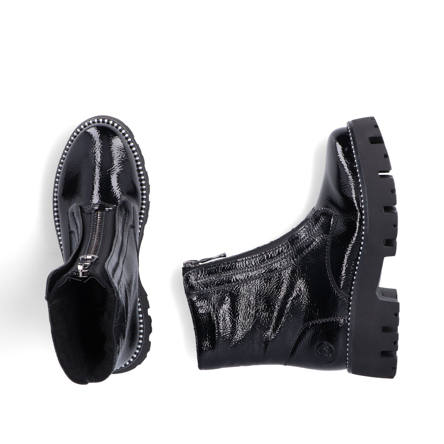 stivali neri con cerniera per donna rieker y3351-00