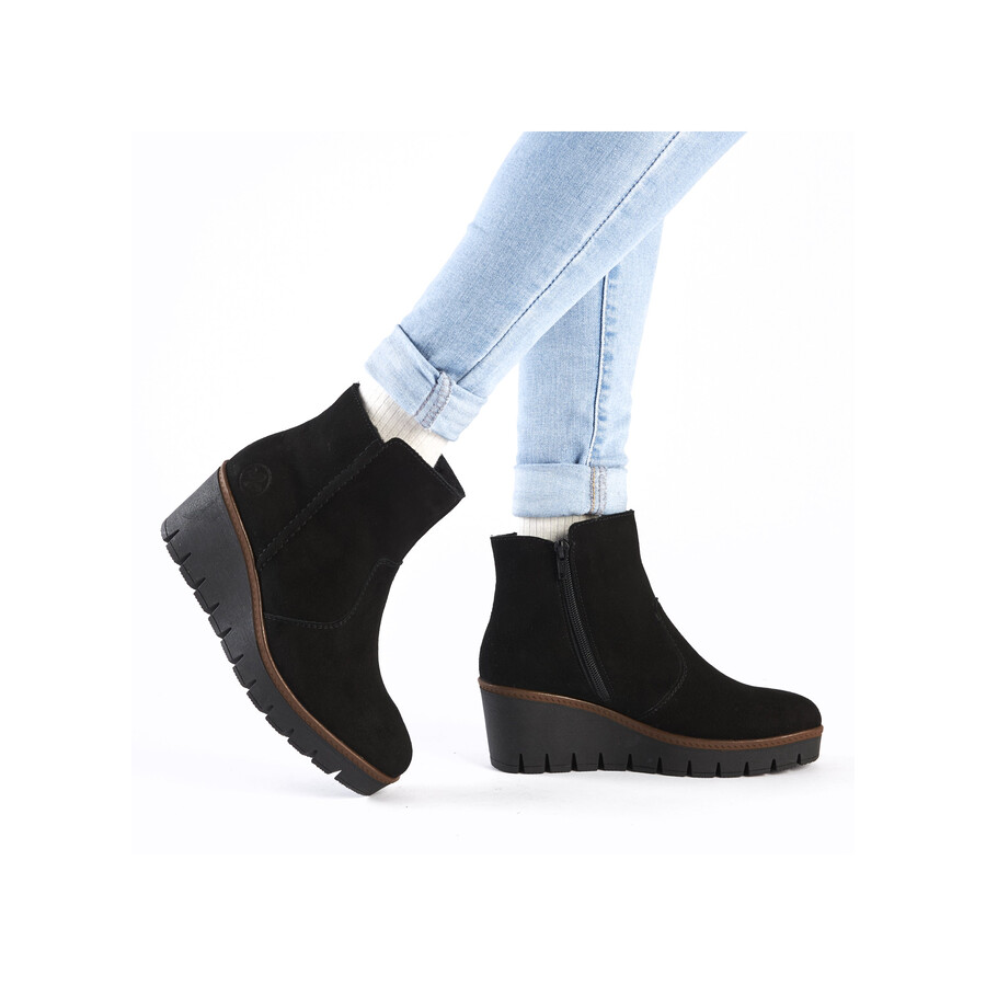 stivali neri con cerniera per donna rieker y5065-00