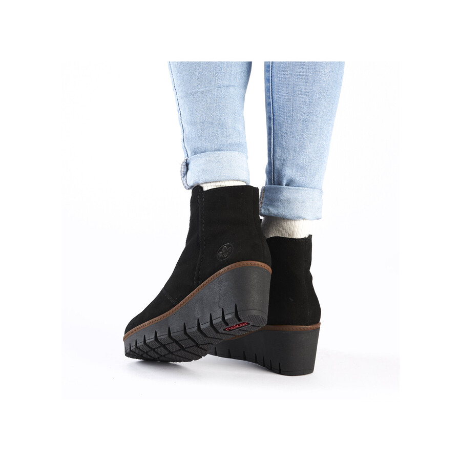 stivali neri con cerniera per donna rieker y5065-00