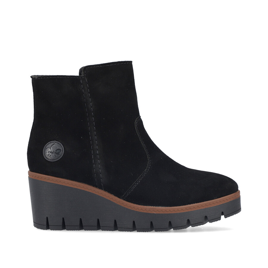 stivali neri con cerniera per donna rieker y5065-00