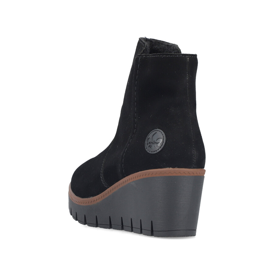 stivali neri con cerniera per donna rieker y5065-00