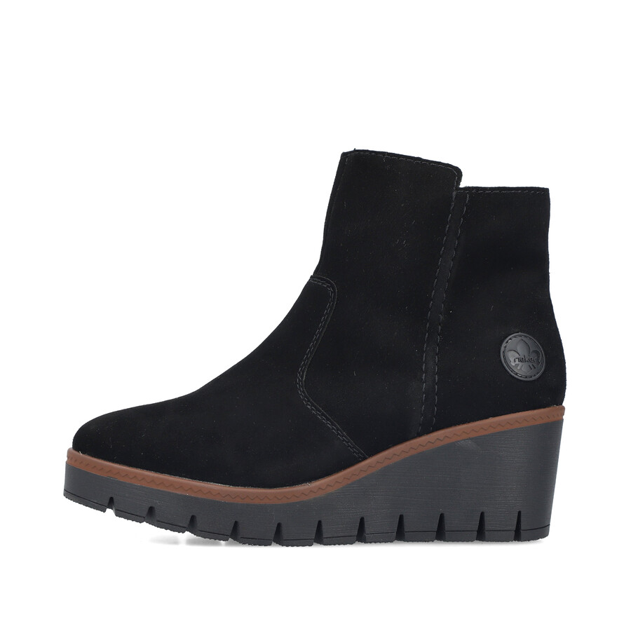 stivali neri con cerniera per donna rieker y5065-00