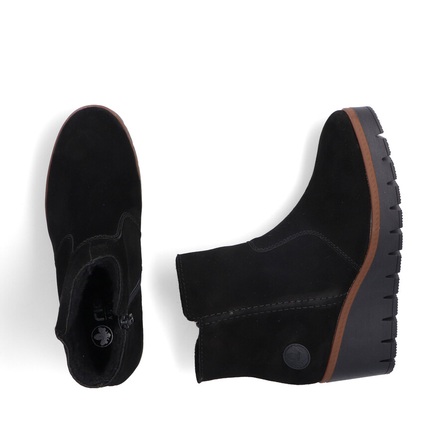 stivali neri con cerniera per donna rieker y5065-00