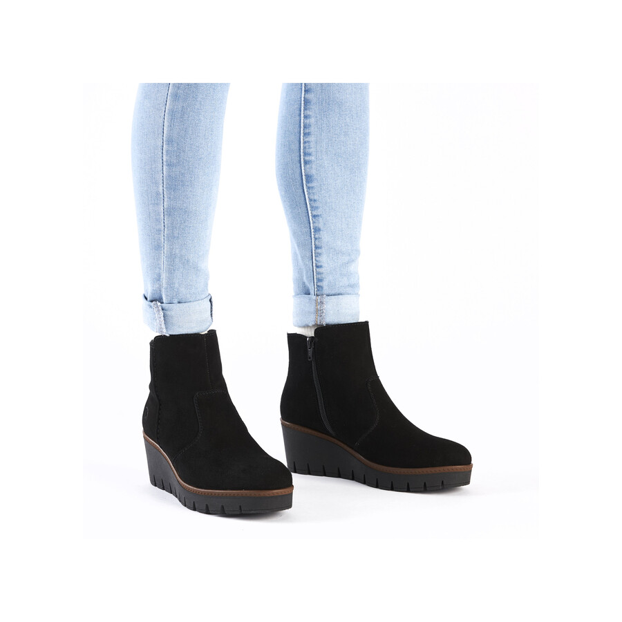 stivali neri con cerniera per donna rieker y5065-00