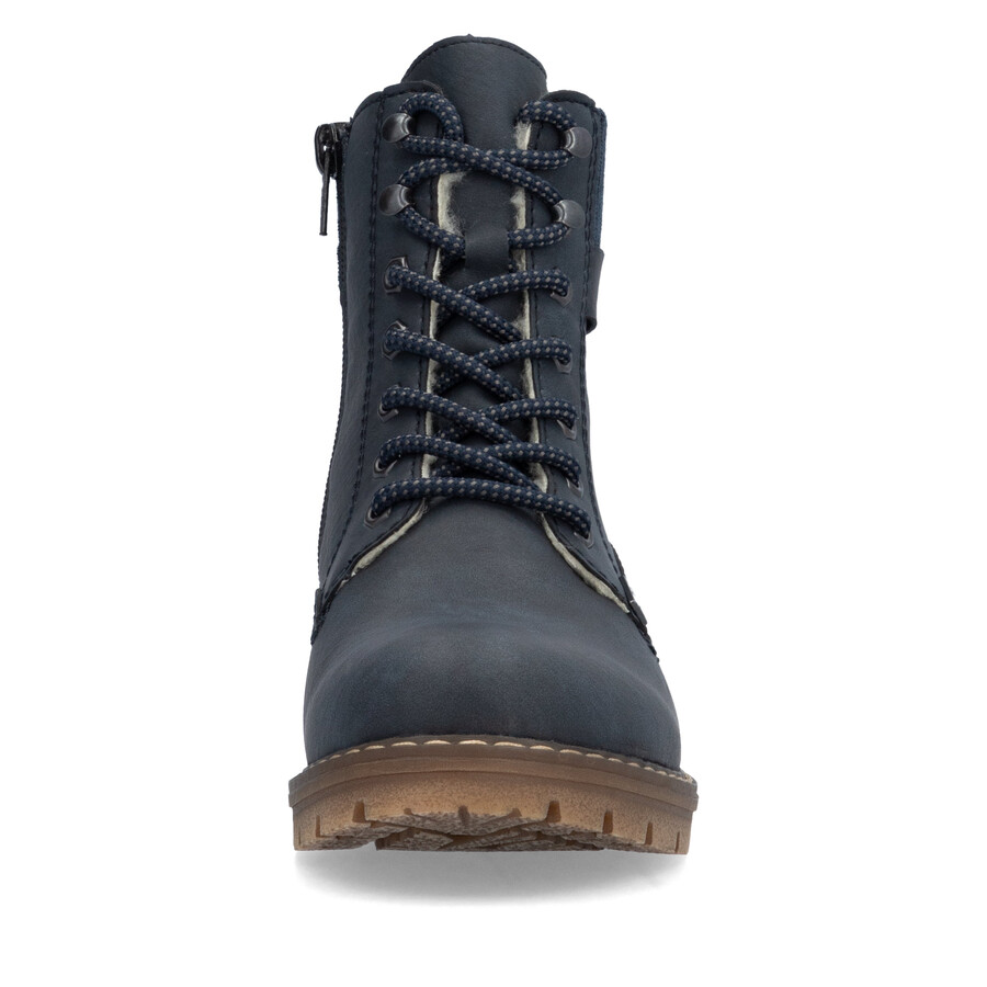 stivali con cerniera blu da donna rieker y9102-14