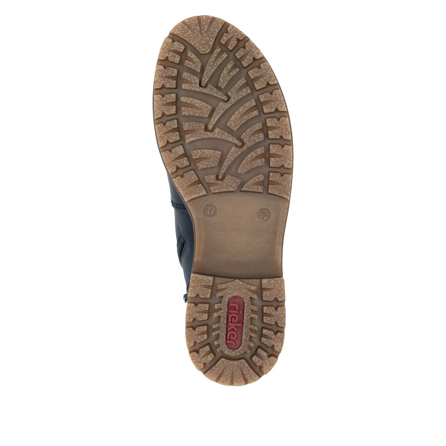 stivali con cerniera blu da donna rieker y9102-14