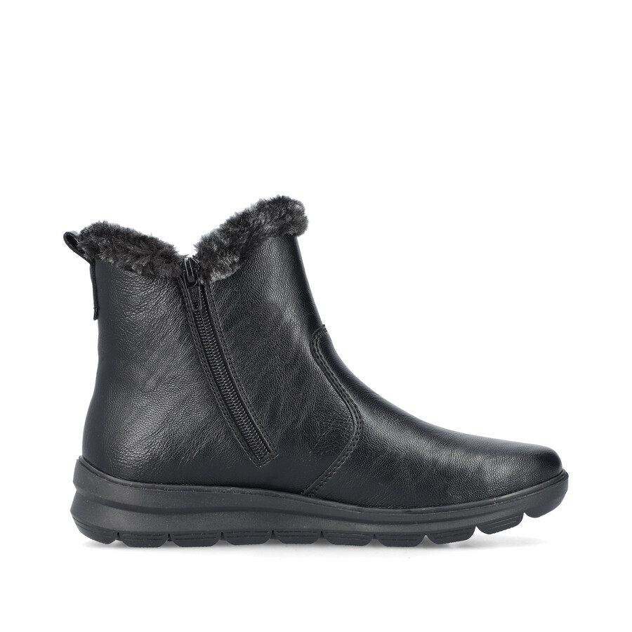 stivali neri con cerniera per donna rieker z0061-00