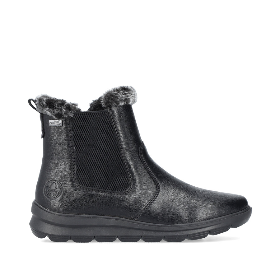 stivali neri con cerniera per donna rieker z0061-00