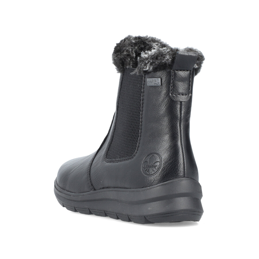 stivali neri con cerniera per donna rieker z0061-00