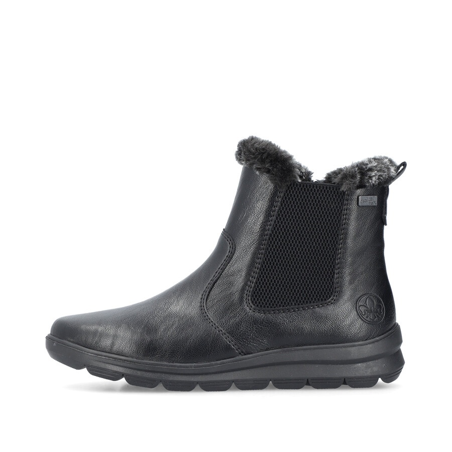 stivali neri con cerniera per donna rieker z0061-00