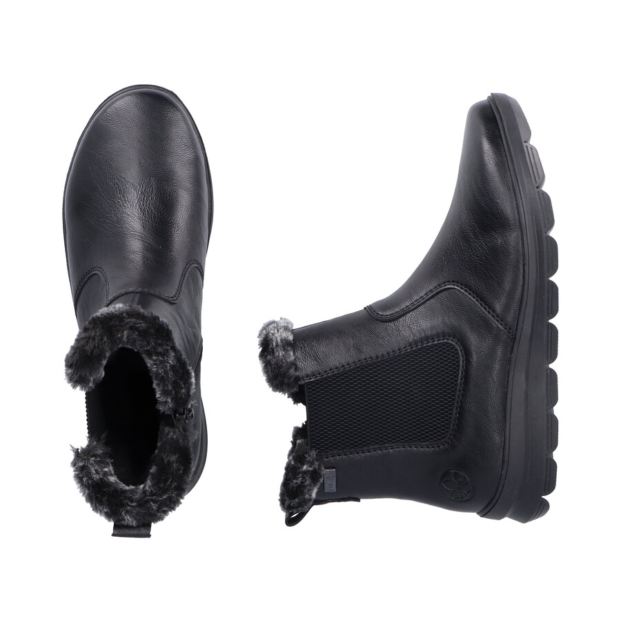 stivali neri con cerniera per donna rieker z0061-00