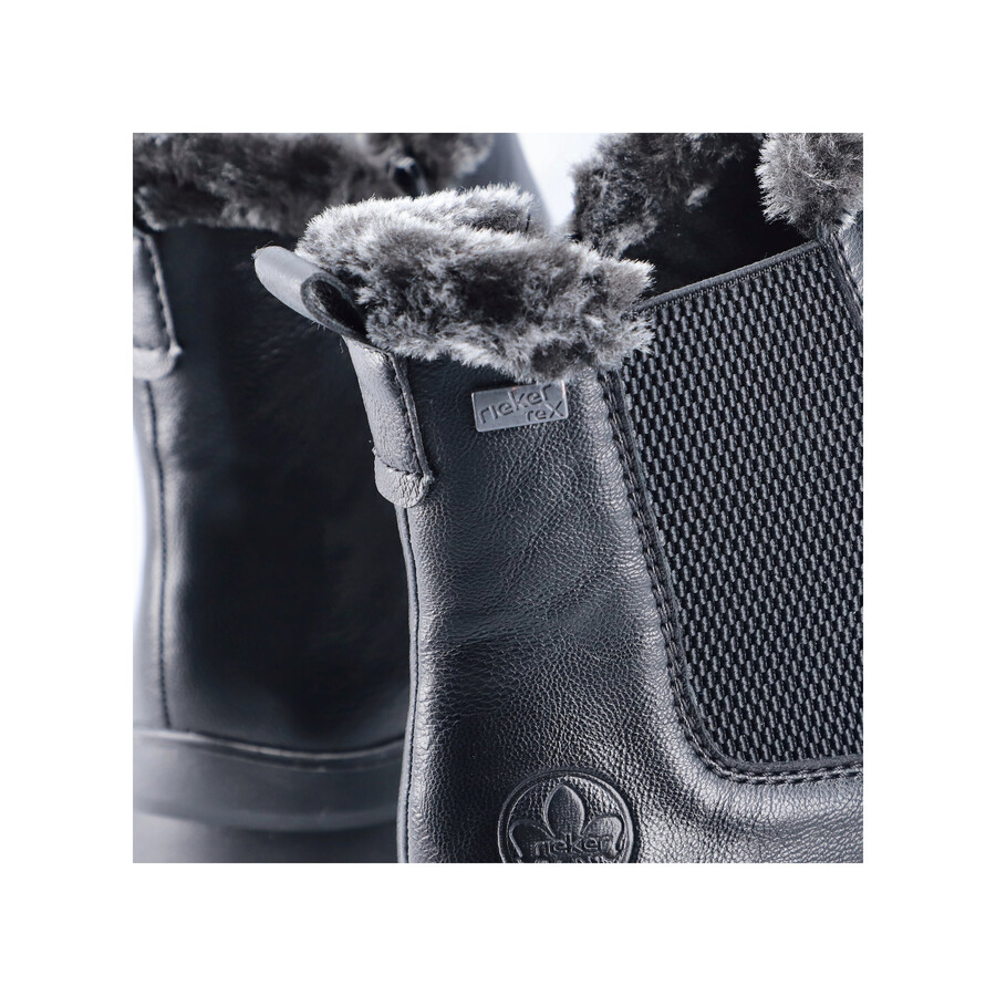 stivali neri con cerniera per donna rieker z0061-00