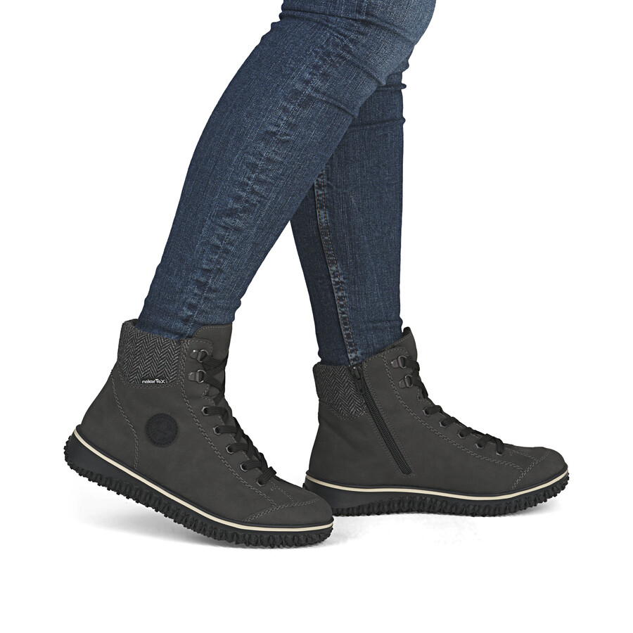 stivali grigi con cerniera da donna rieker z4251-45