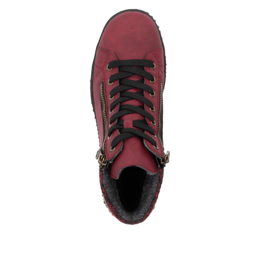 stivali rossi con cerniera da donna rieker z4263-35