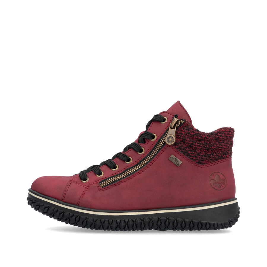 stivali rossi con cerniera da donna rieker z4263-35