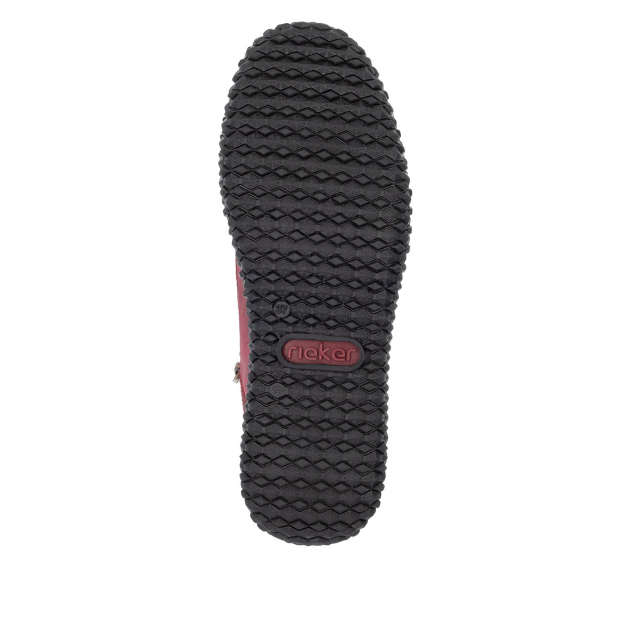 stivali rossi con cerniera da donna rieker z4263-35