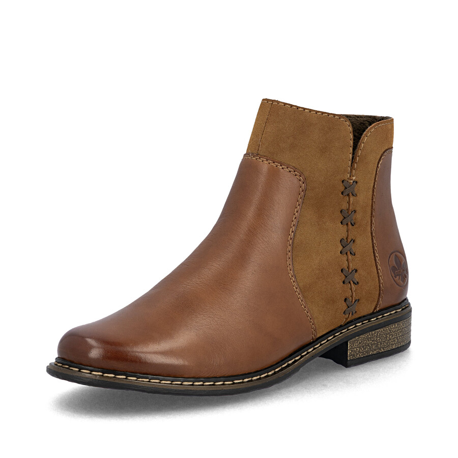 stivali marroni con cerniera per donna rieker z4951-24