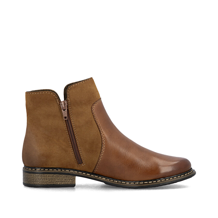 stivali marroni con cerniera per donna rieker z4951-24