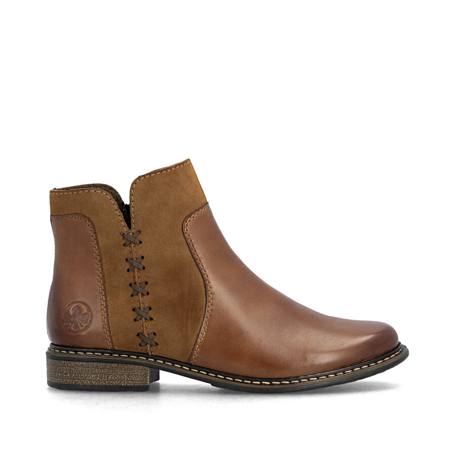 stivali marroni con cerniera per donna rieker z4951-24